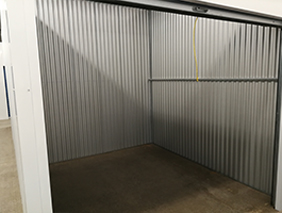 An available 10x10x10 storage locker.